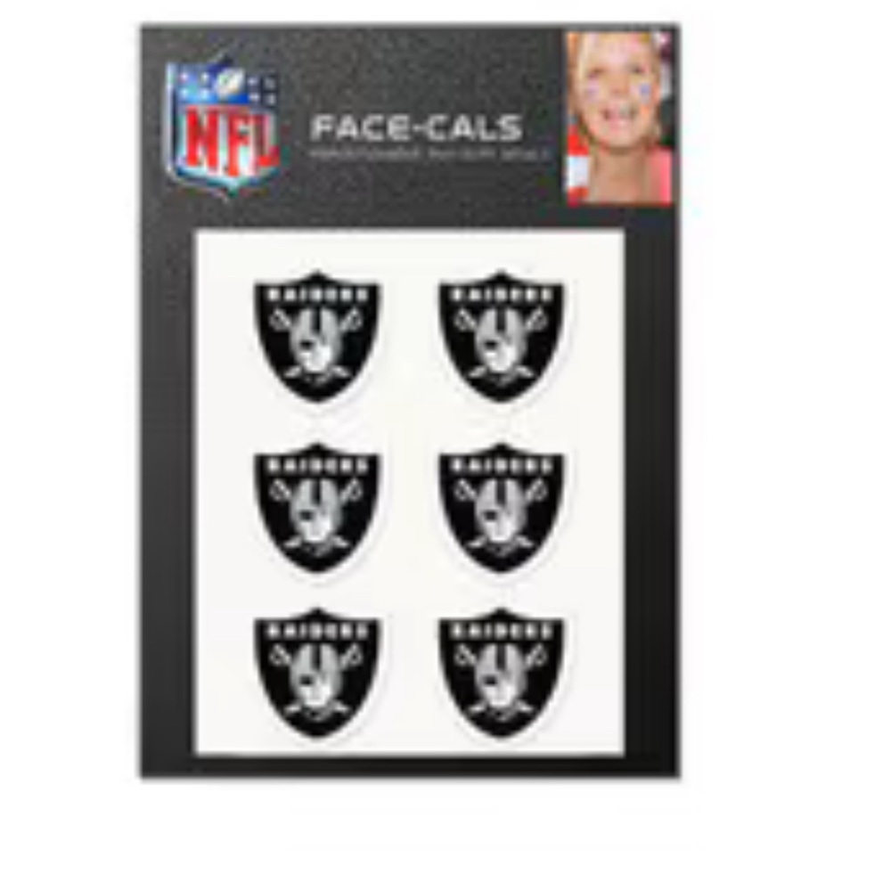 NFL Raiders Black and White Face Stickers
